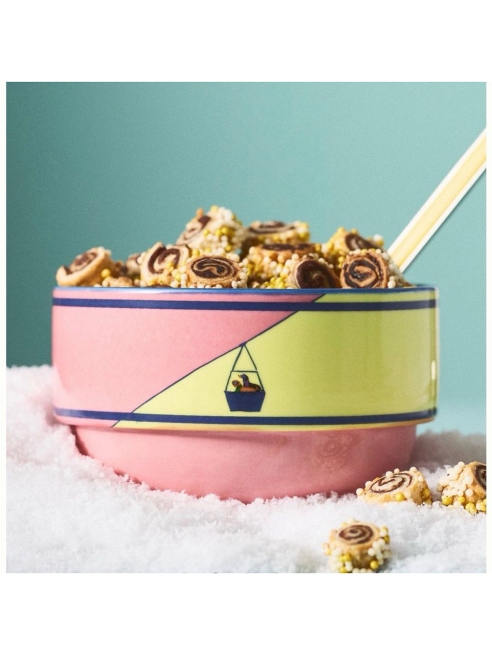 Anthropologie Apres Ski Nut Bowl Pink Gondola